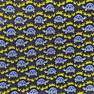 Jos A Bank Executive Collection Blue Green Turtle  100% Silk Tie NWOT
